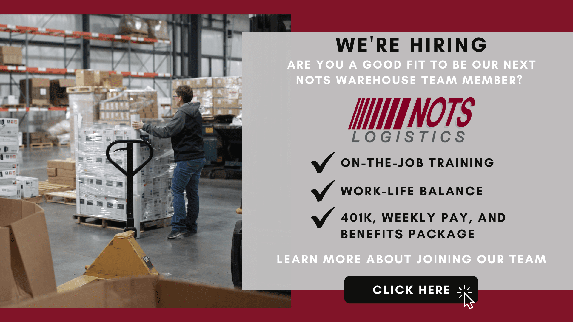 Hiring at NOTS Logistics