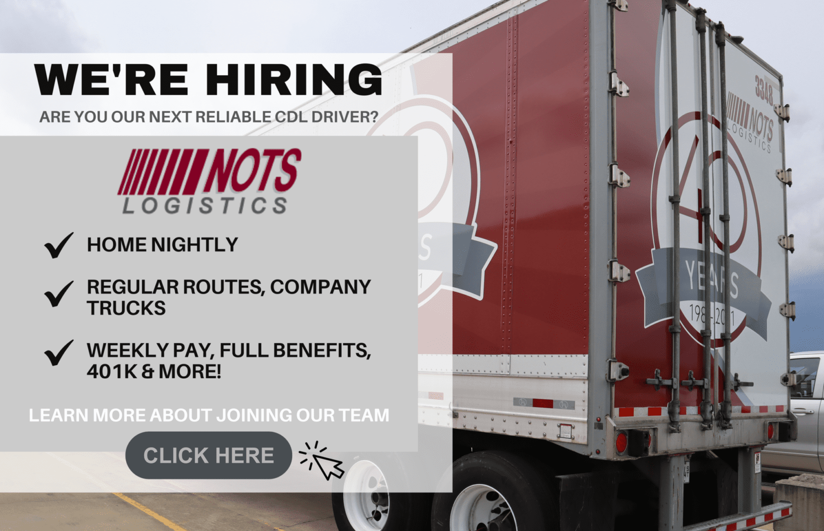 Hiring Drivers at NOTS Logistics